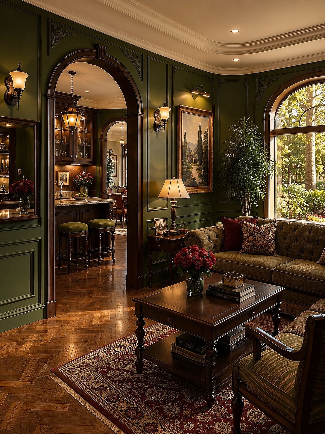 Warm sitting room for design conversations